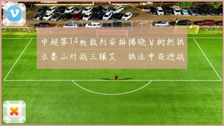 中超第14轮裁判安排揭晓甘树然执法泰山对战三镇艾堃执法申花迎战新鹏城